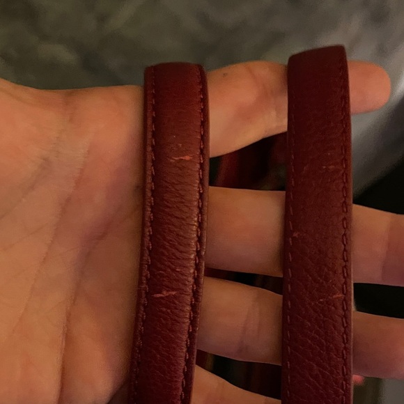 Beautiful Cole Haan Tan Woven and Red Leather Women's Tote Bag - Picture 4 of 8